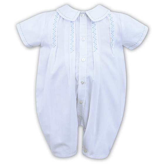 Sarah Louise Boys Christening Romper 011435